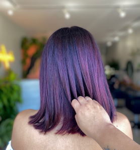 plum burgundy hair color